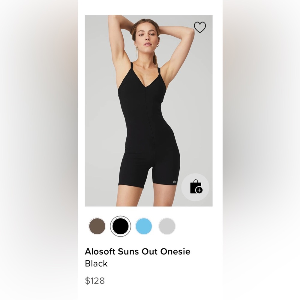 ALO Yoga Alosoft Suns Out Onesie Black